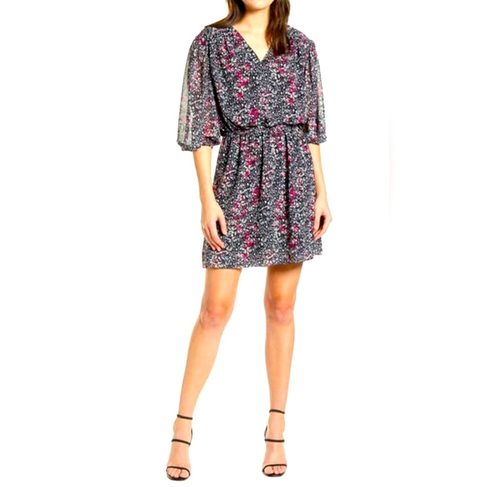 NWT Rebecca Minkoff Summer Floral Tie Waist Dress, Size Small